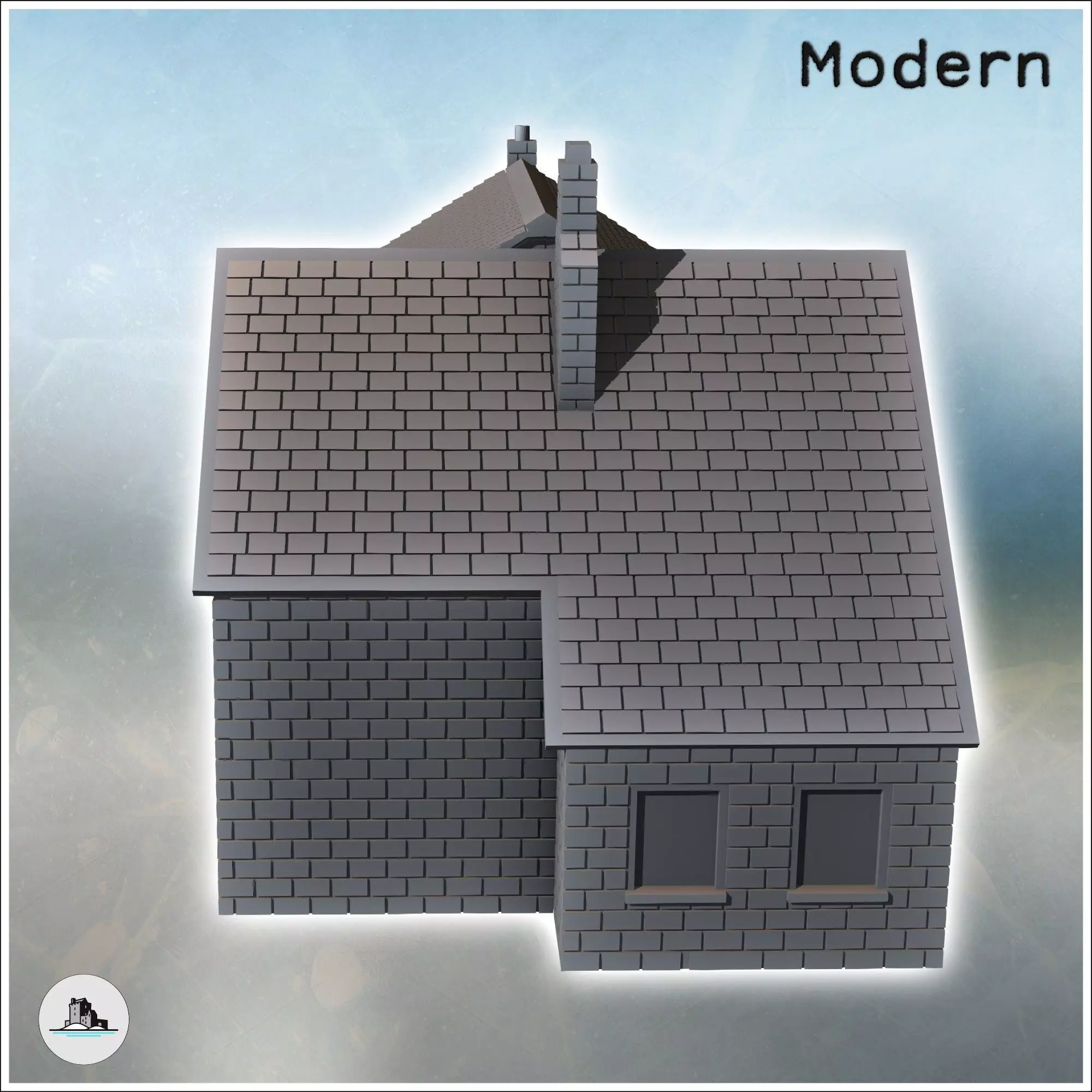 Set of houses on the Son bridge Netherlands - World War Two Seco 3D print model_4