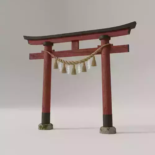 Realistic shrine torii gate