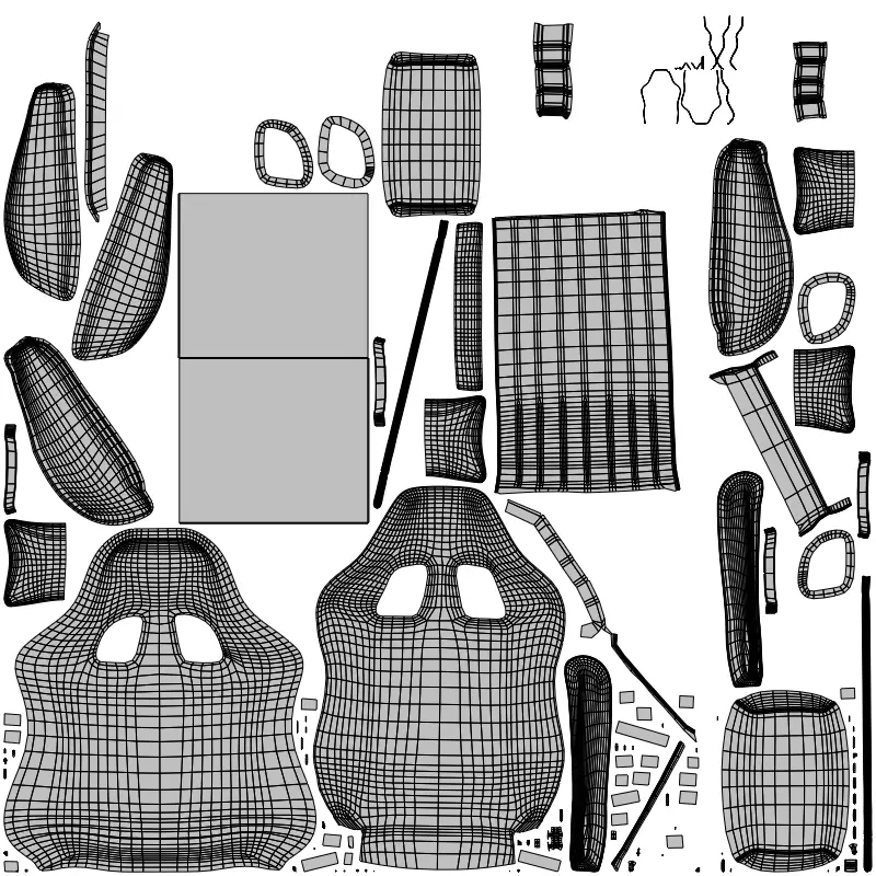 Gaming Chair Low-poly 3D model_17