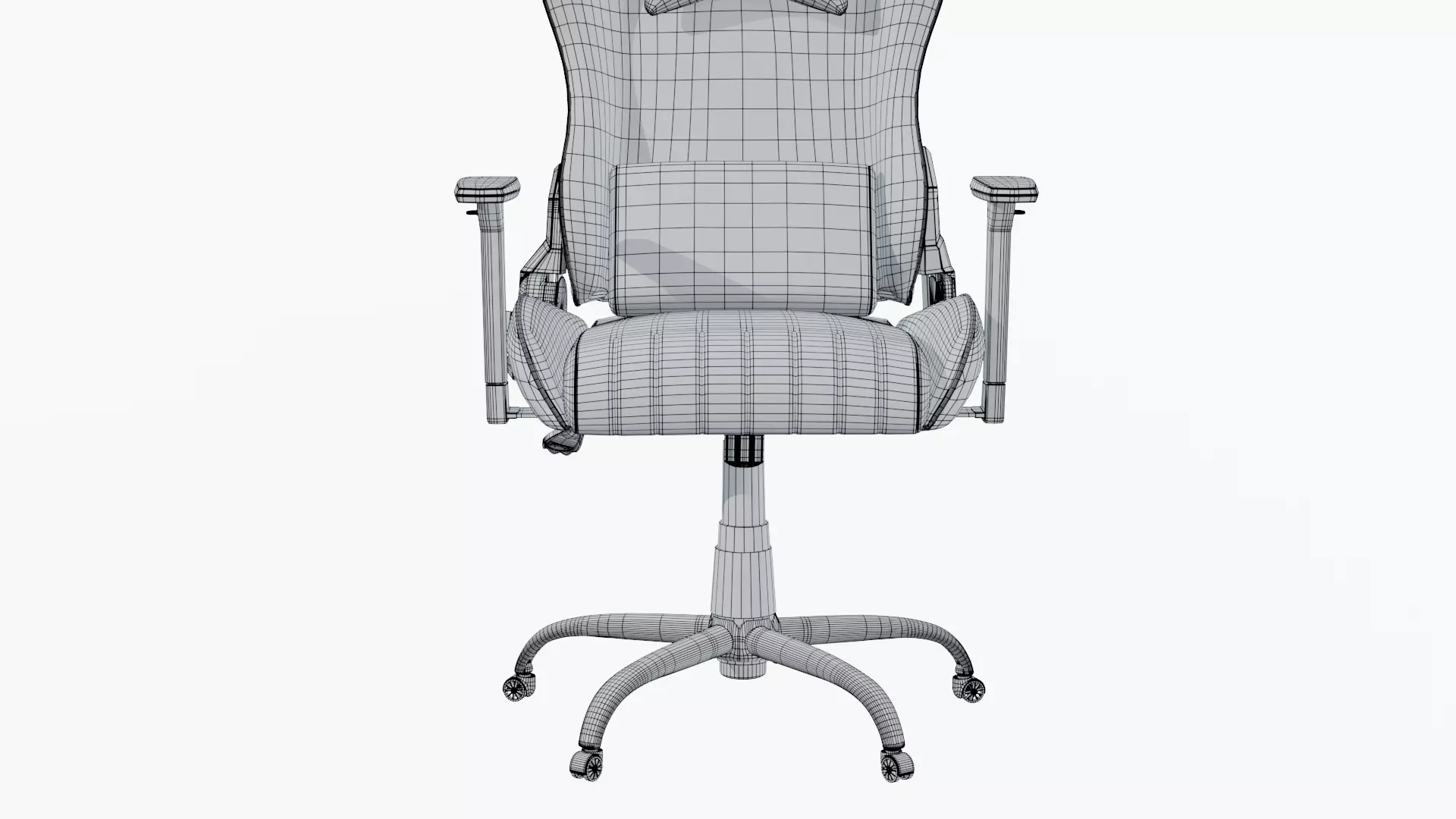 Gaming Chair Low-poly 3D model_16