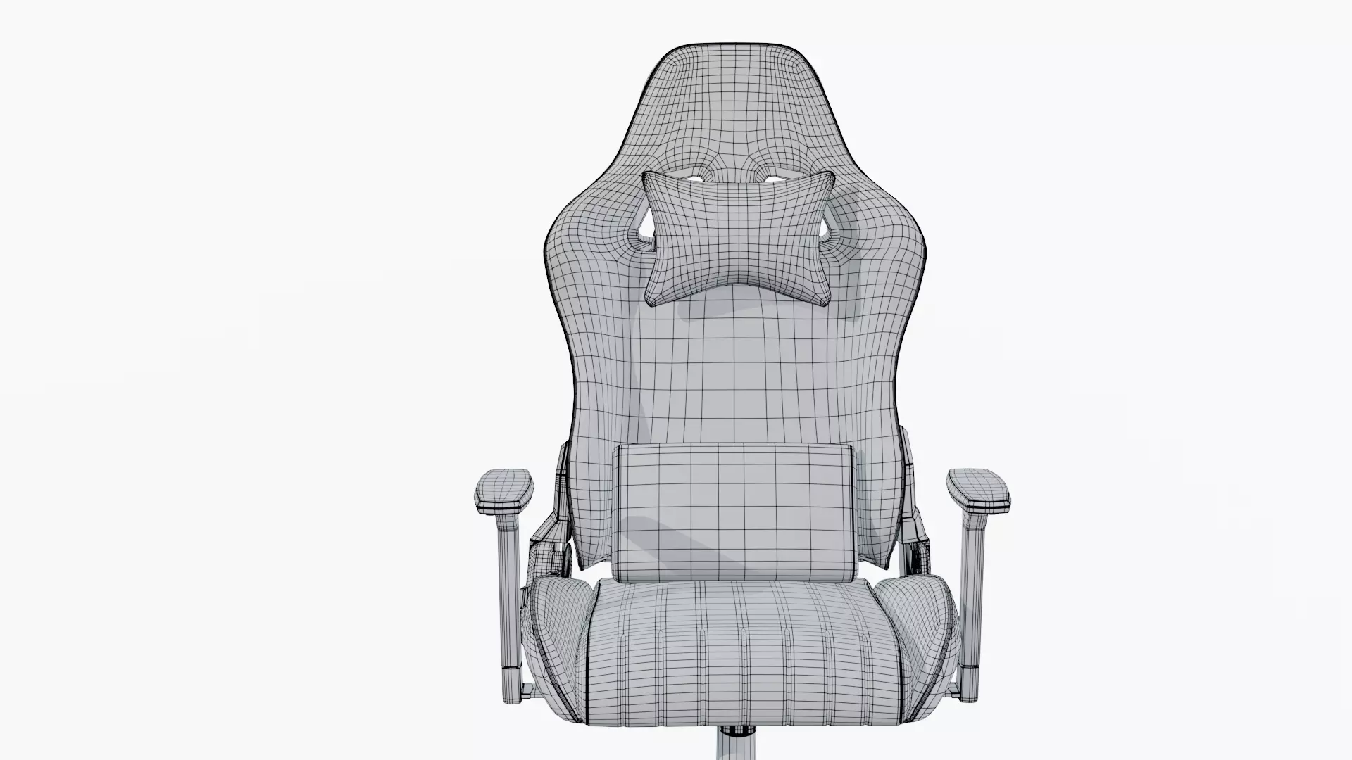 Gaming Chair Low-poly 3D model_14