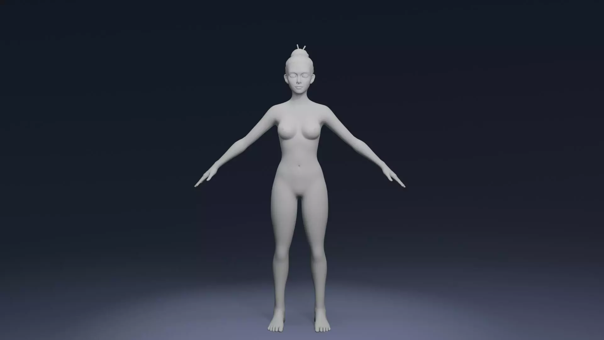 Stylized Human Body Base Mesh Pack Face Rig 76 Sound Effects Low-poly 3D model_36