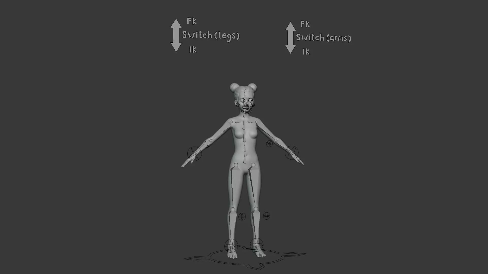 Stylized Human Body Base Mesh Pack Face Rig 76 Sound Effects Low-poly 3D model_97
