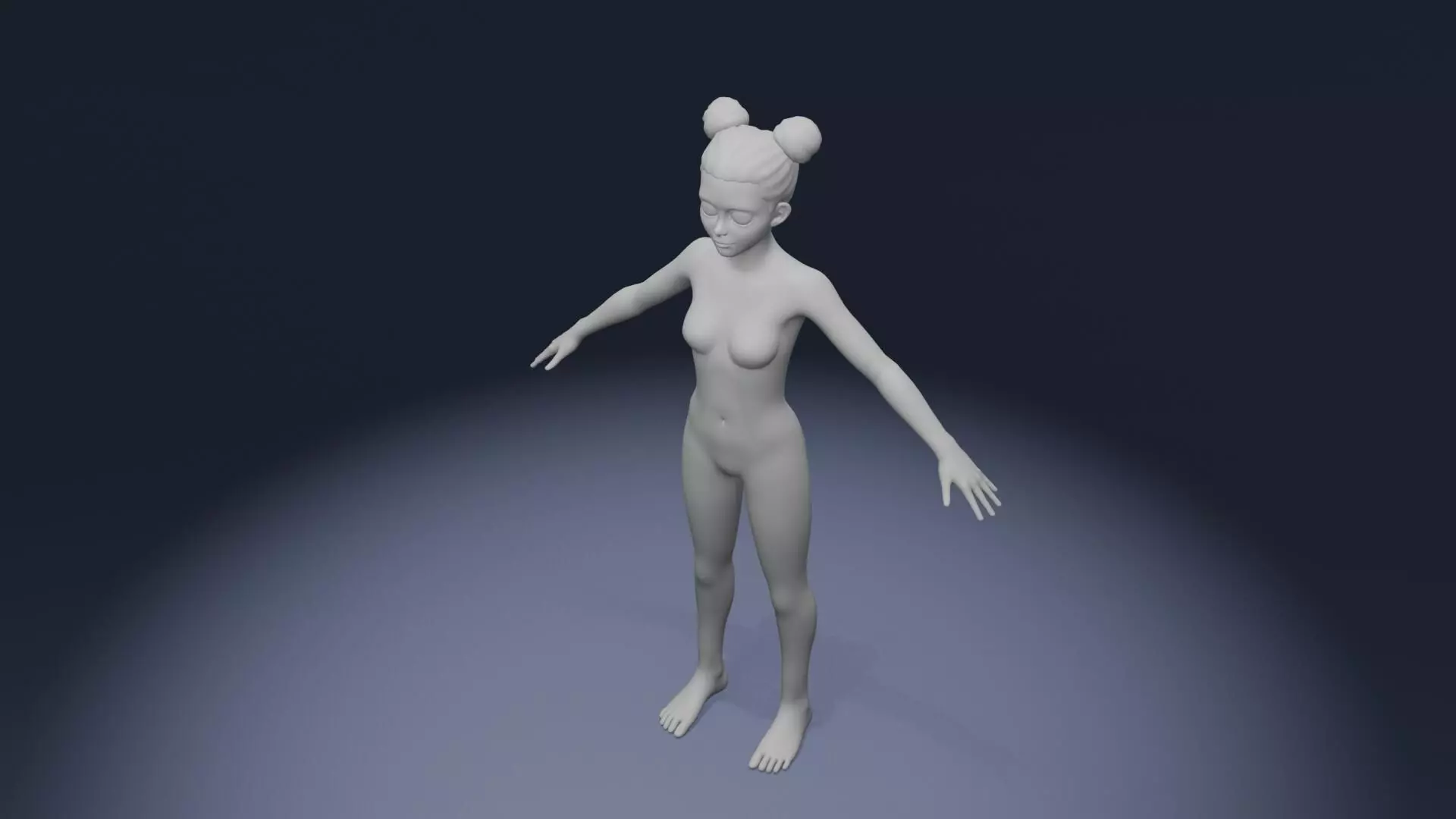 Stylized Human Body Base Mesh Pack Face Rig 76 Sound Effects Low-poly 3D model_87