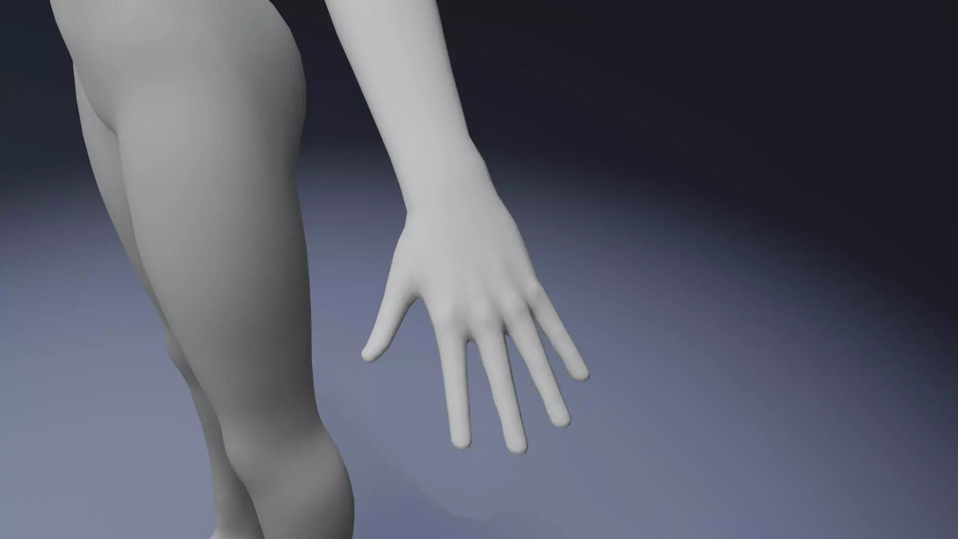 Stylized Human Body Base Mesh Pack Face Rig 76 Sound Effects Low-poly 3D model_42