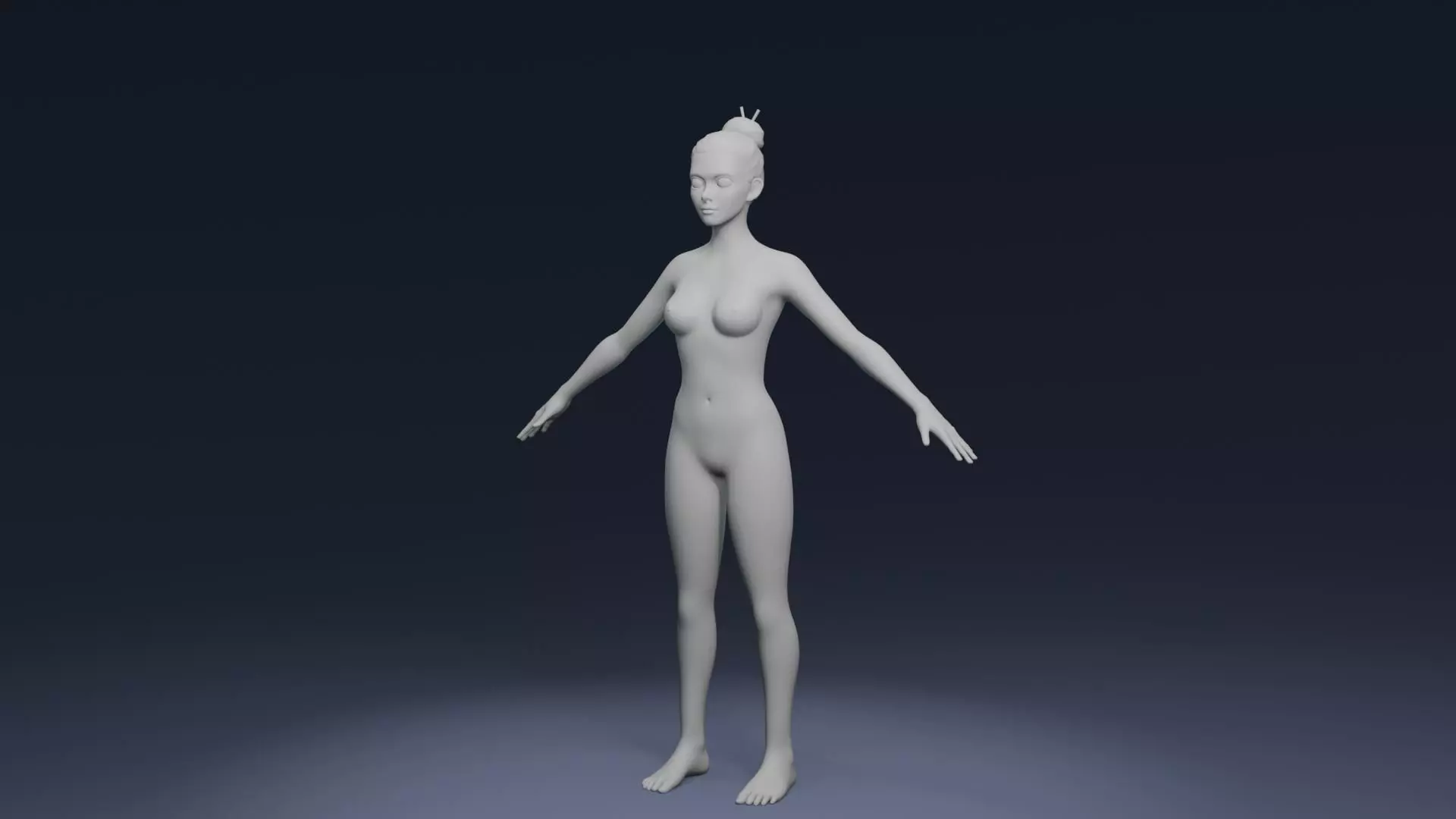 Stylized Human Body Base Mesh Pack Face Rig 76 Sound Effects Low-poly 3D model_35