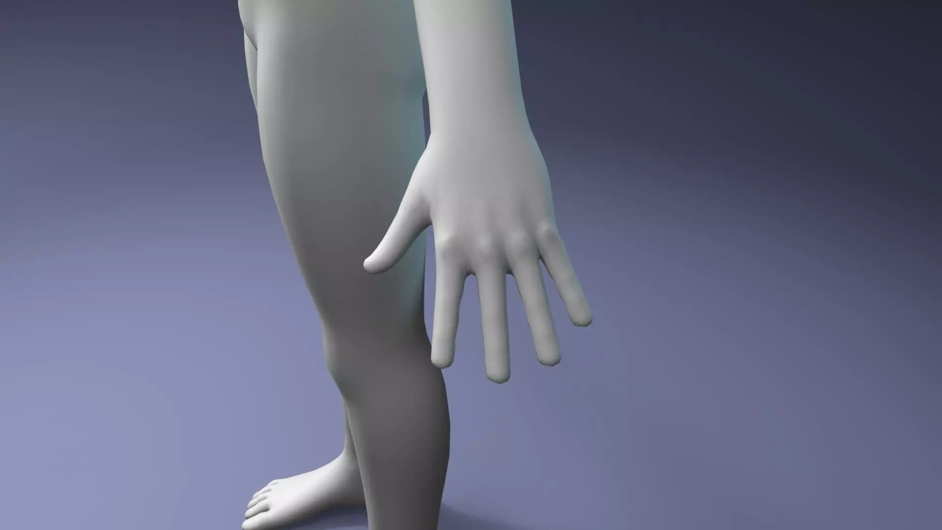 Stylized Human Body Base Mesh Pack Face Rig 76 Sound Effects Low-poly 3D model_22