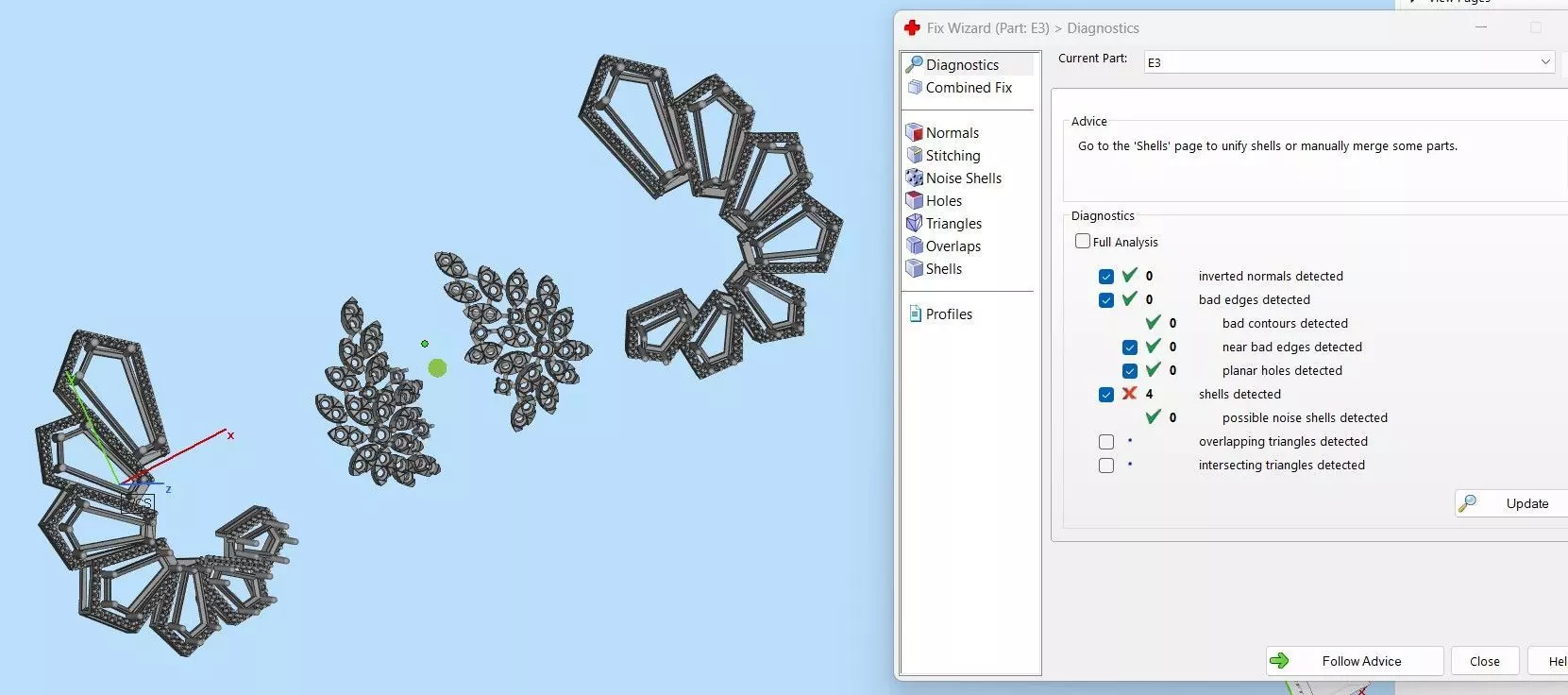 Haute Couture Emerald Cluster Earrings 3D print model_7