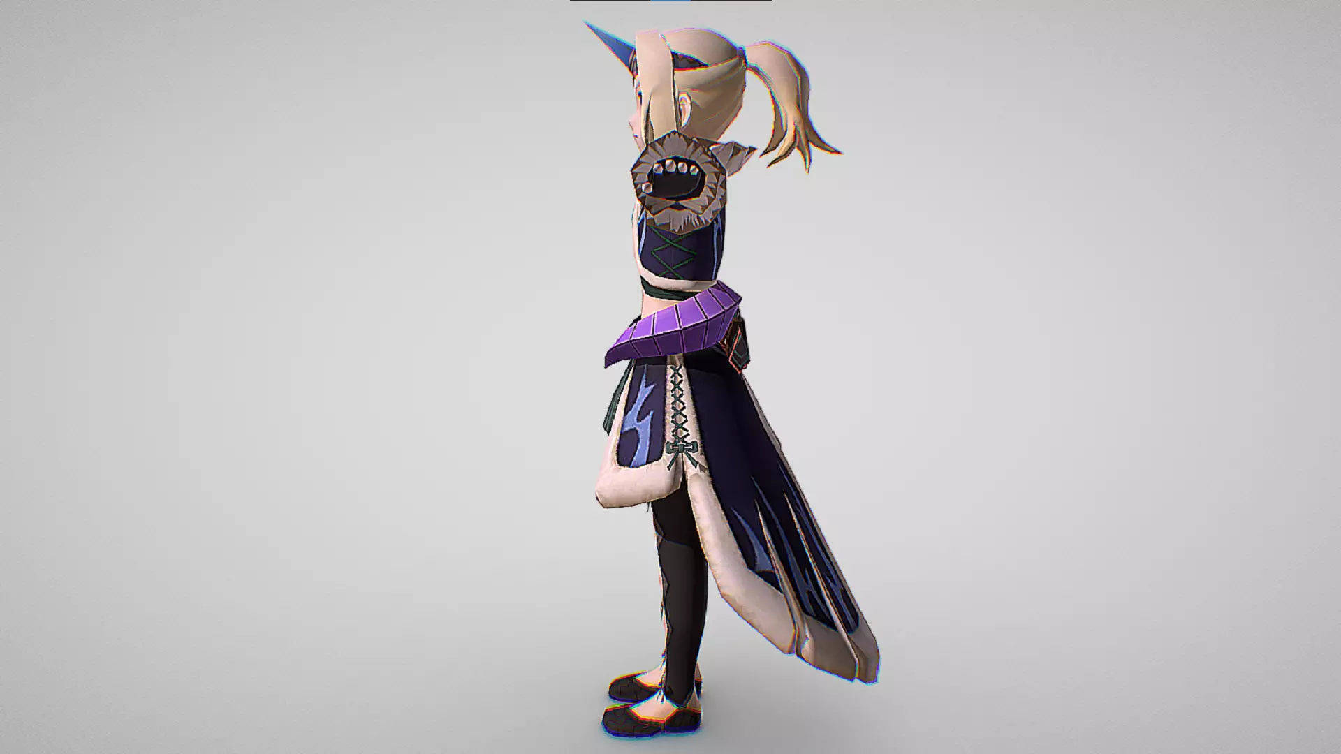 Yuri - Kirin - Blademaster X Armor - Monster Hunter Riders  Low-poly 3D model_5