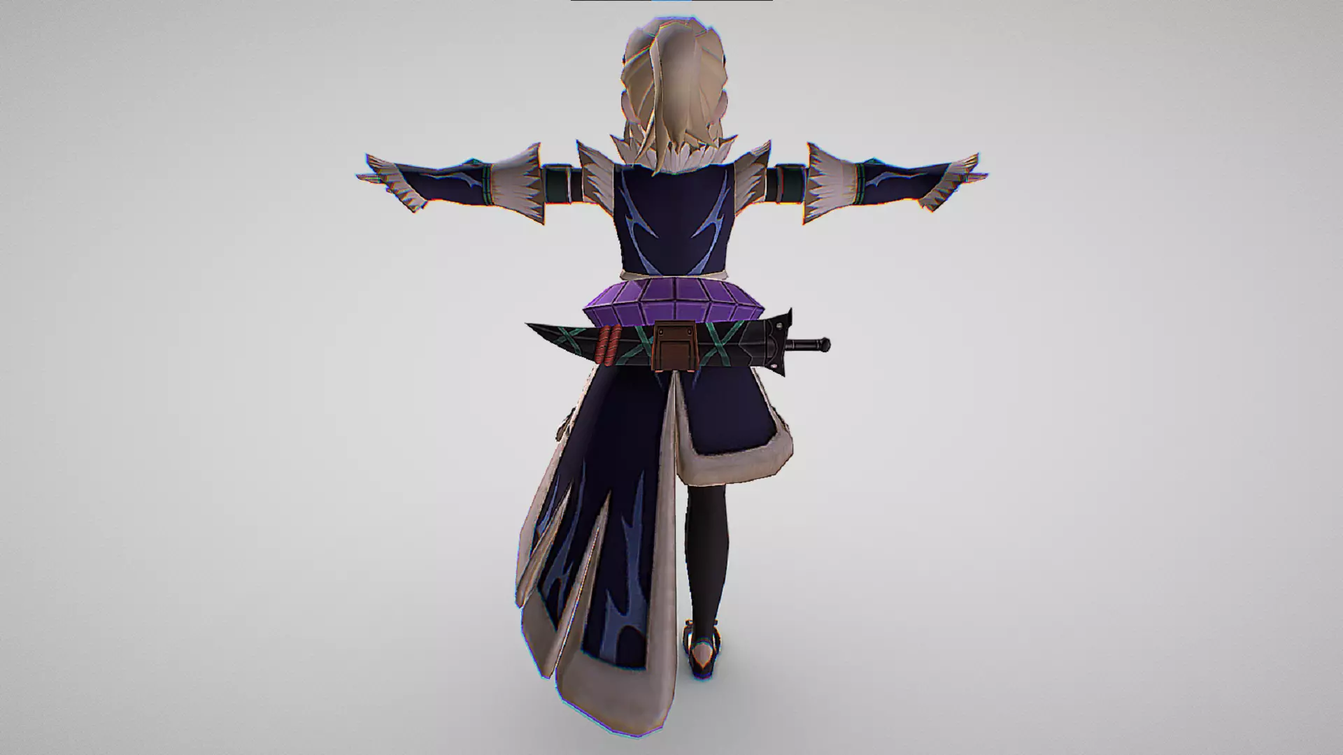 Yuri - Kirin - Blademaster X Armor - Monster Hunter Riders  Low-poly 3D model_3