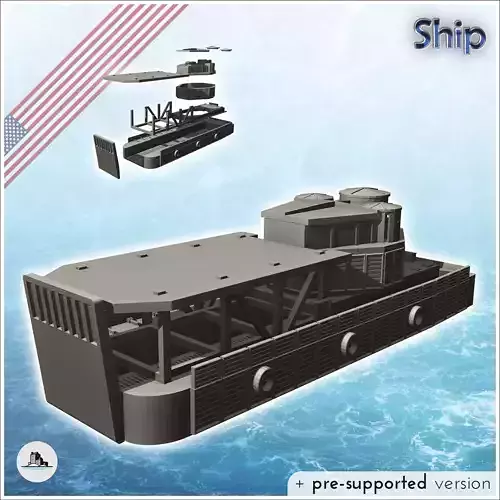 LMC-6 Armored Troop Carrier ATC LCM Tangos river boat - Modern W
