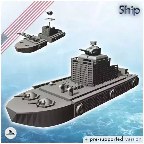 LMC-6 ATC Zippo Flamethrower patrol boat - Modern WW2 WW1 World 