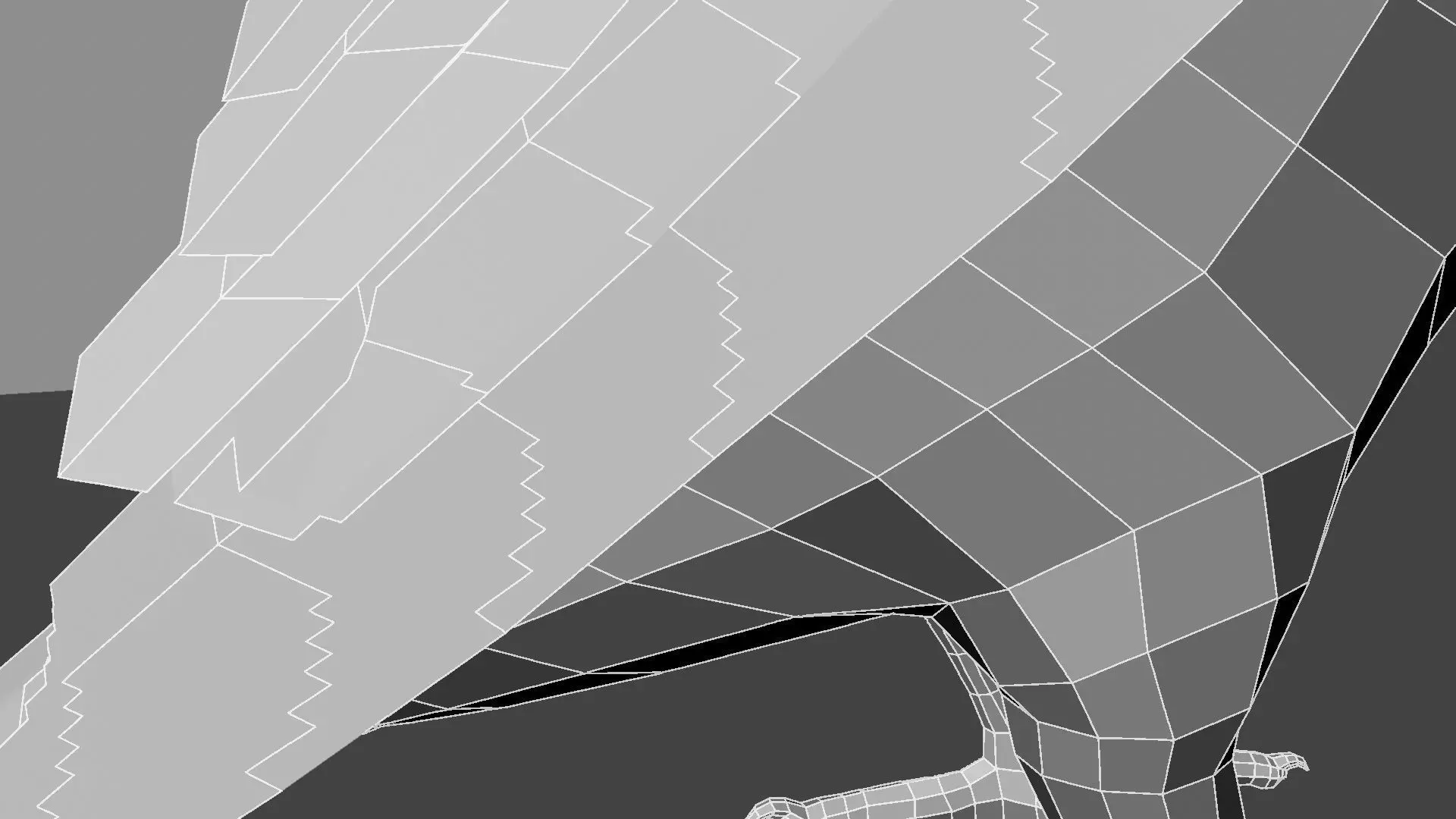 Blue wing mountain tanager close wing Animation with Blend Shape 3D model_46