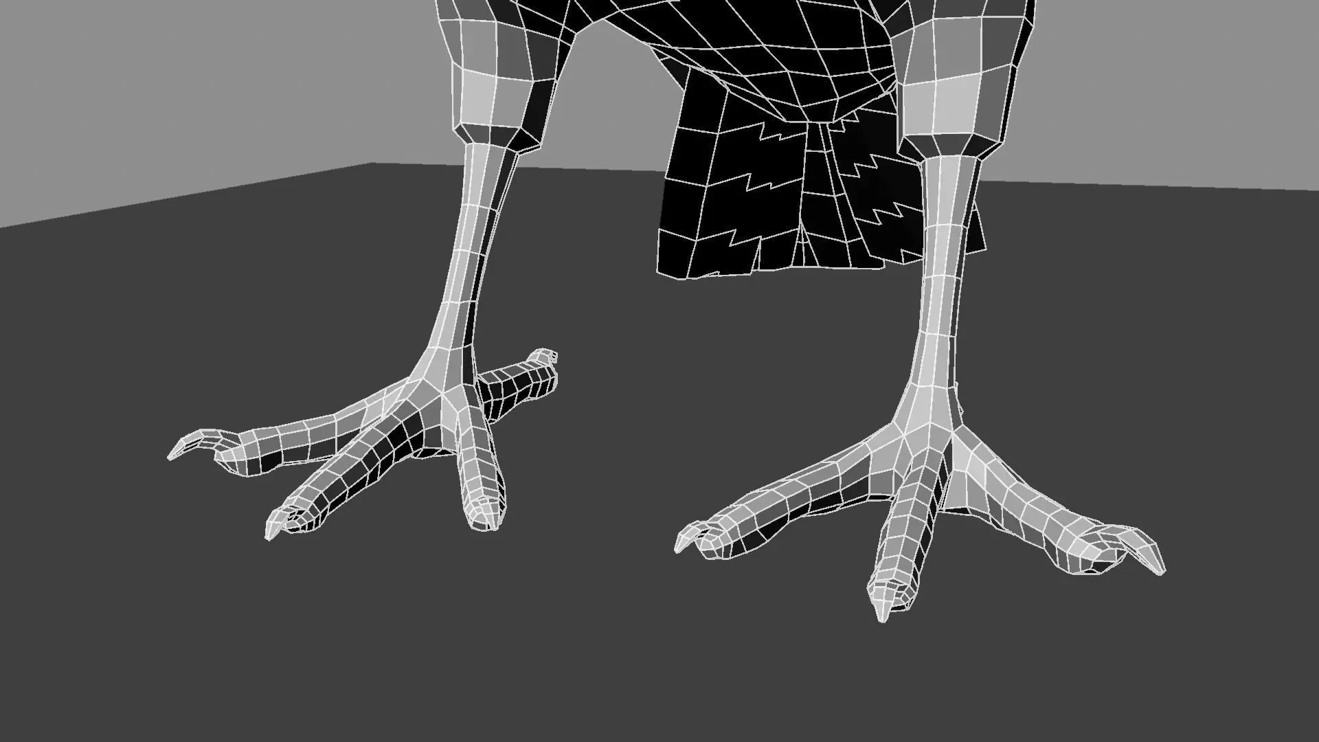 Blue wing mountain tanager close wing Animation with Blend Shape 3D model_38