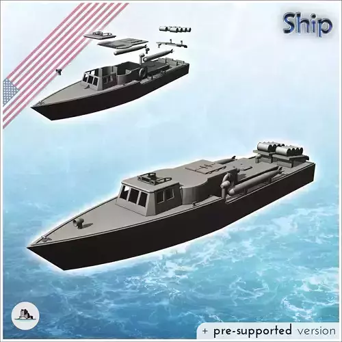 PT-658 patrol torpedo boat  - Modern WW2 WW1 World War Diaroma W