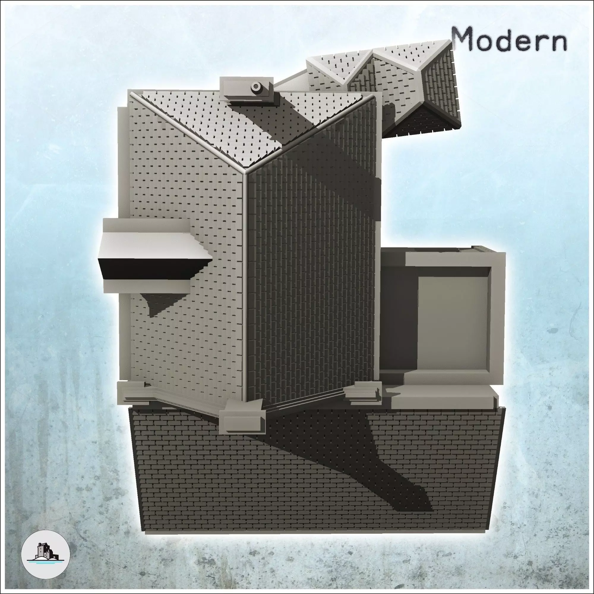 Building 1909 Pegasus Bridge Normandy - World War Two Second WWI 3D print model_5