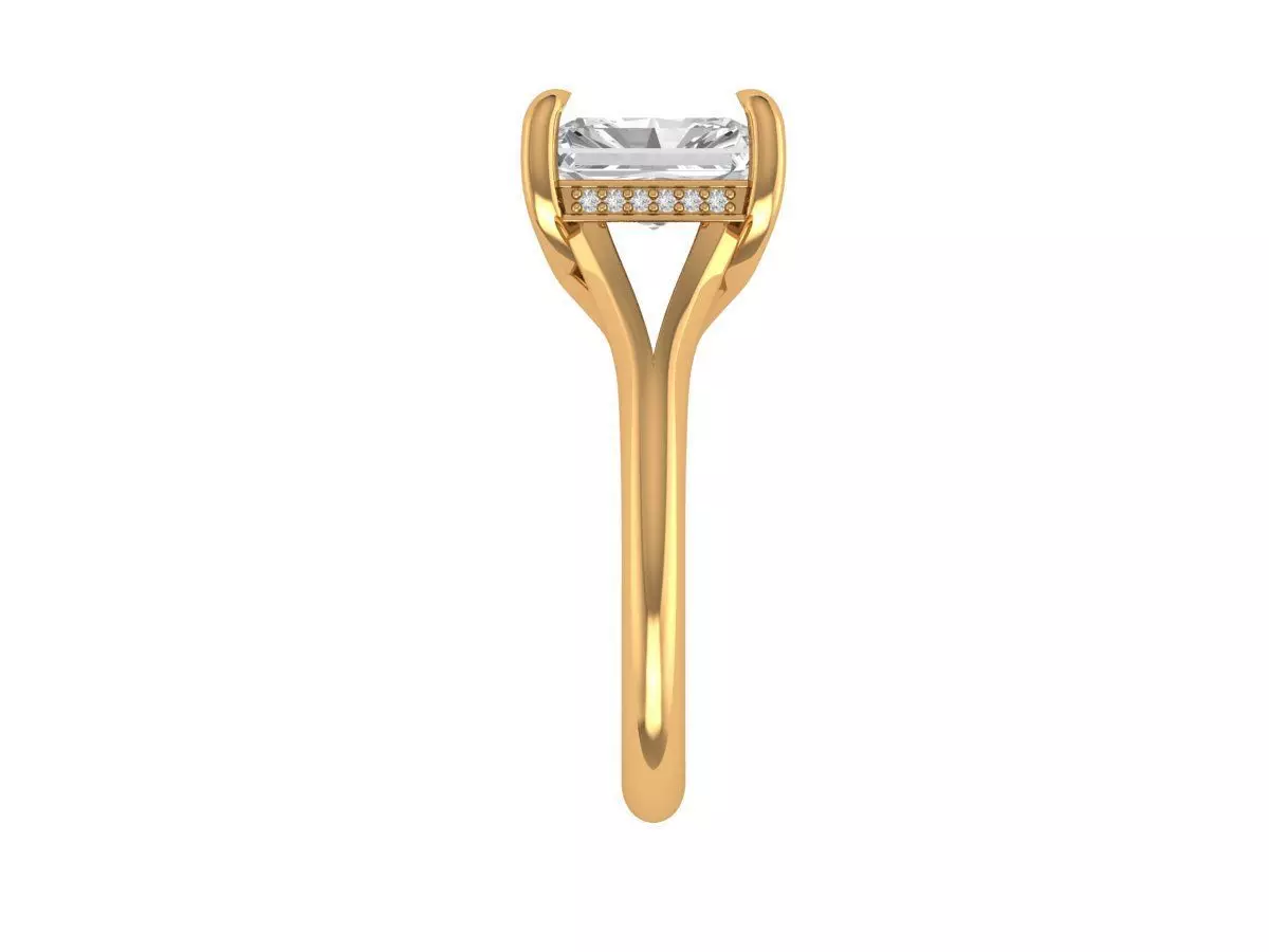 Radiant Engagement Ring 3D print model_5