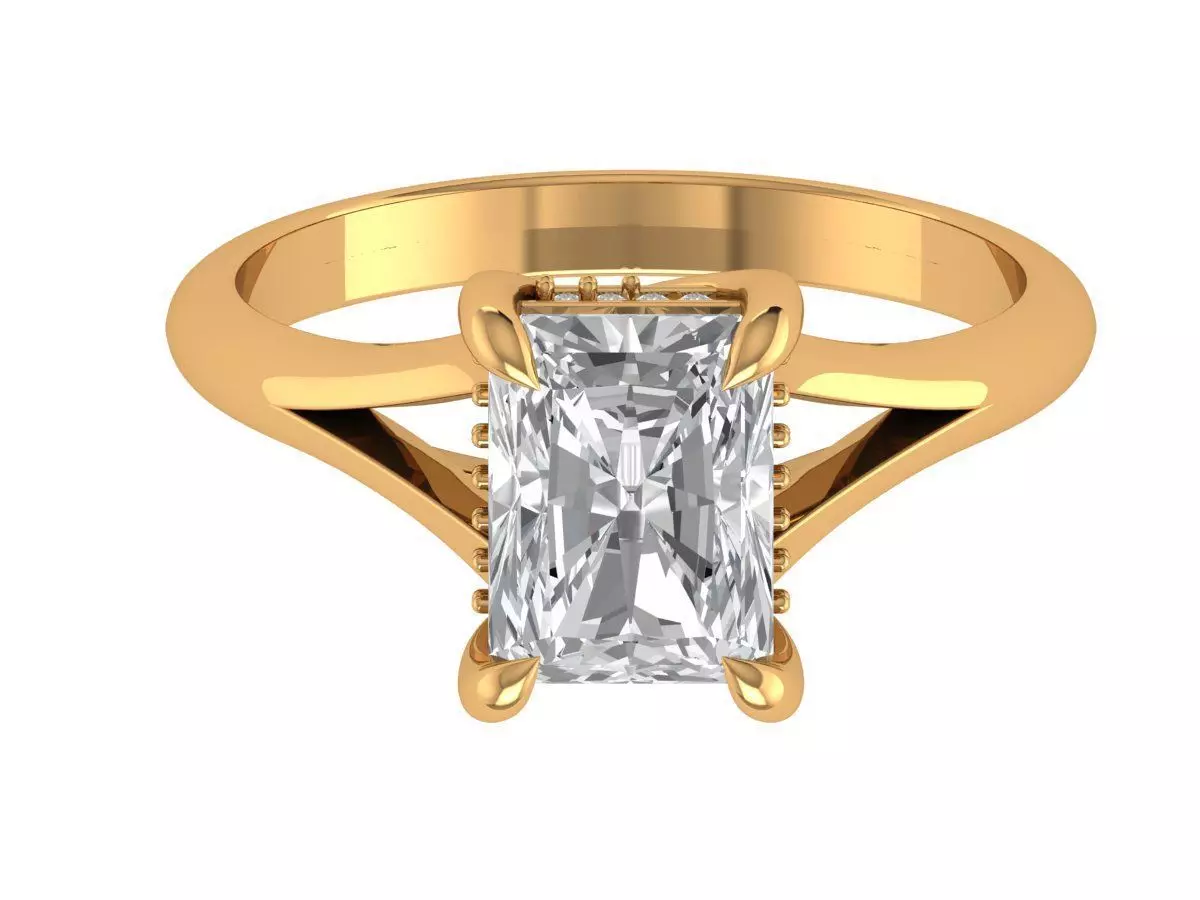 Radiant Engagement Ring 3D print model_0