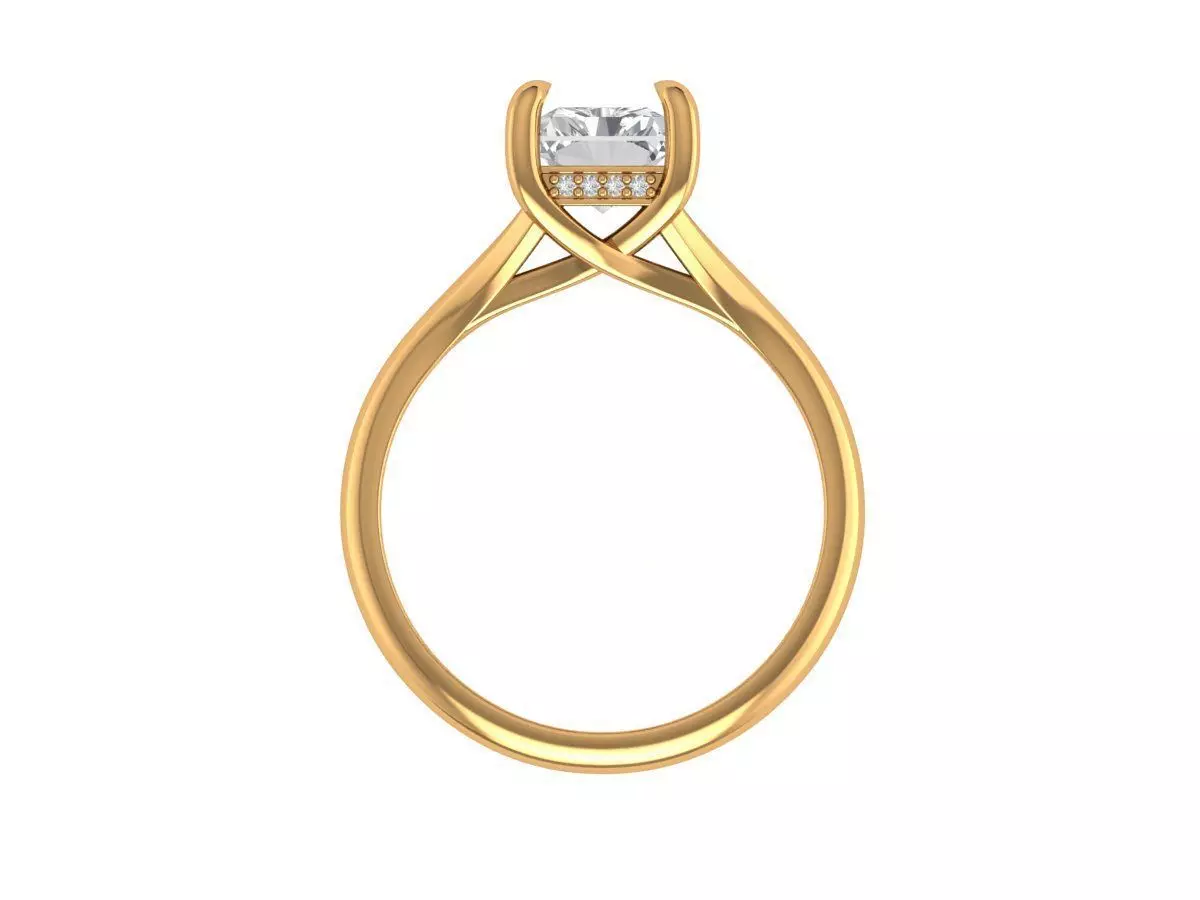 Radiant Engagement Ring 3D print model_4