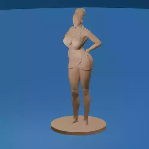 Curvy Woman in a Stylish Short Dress