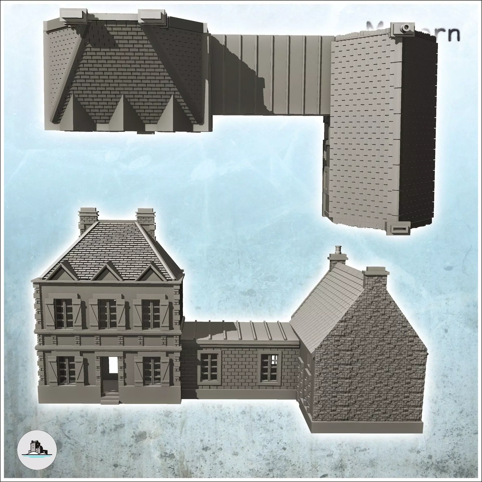 Farmhouse La Chaumiere Pegasus Bridge Normandy 8 - World War Two 3D print model_4