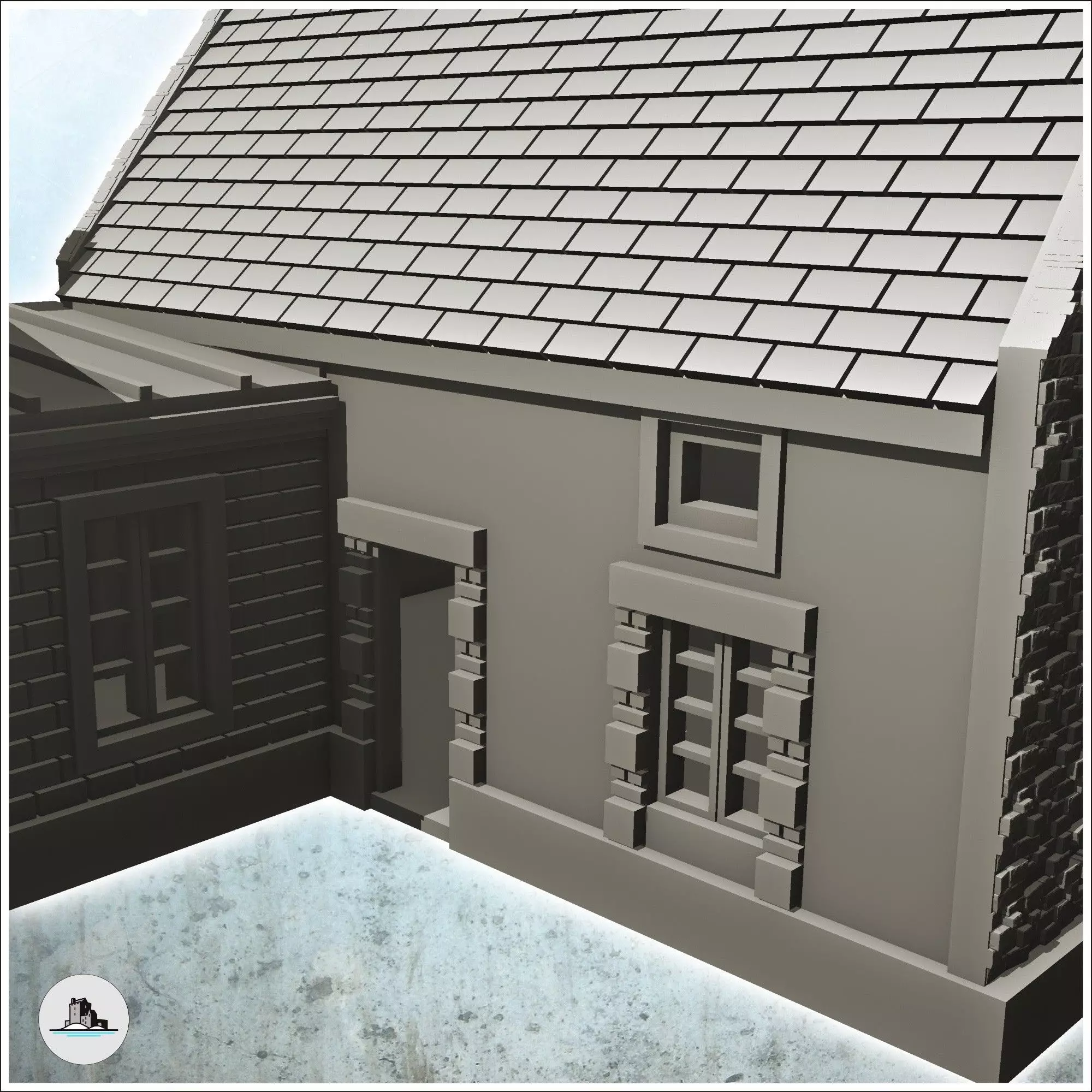 Farmhouse La Chaumiere Pegasus Bridge Normandy 8 - World War Two 3D print model_8