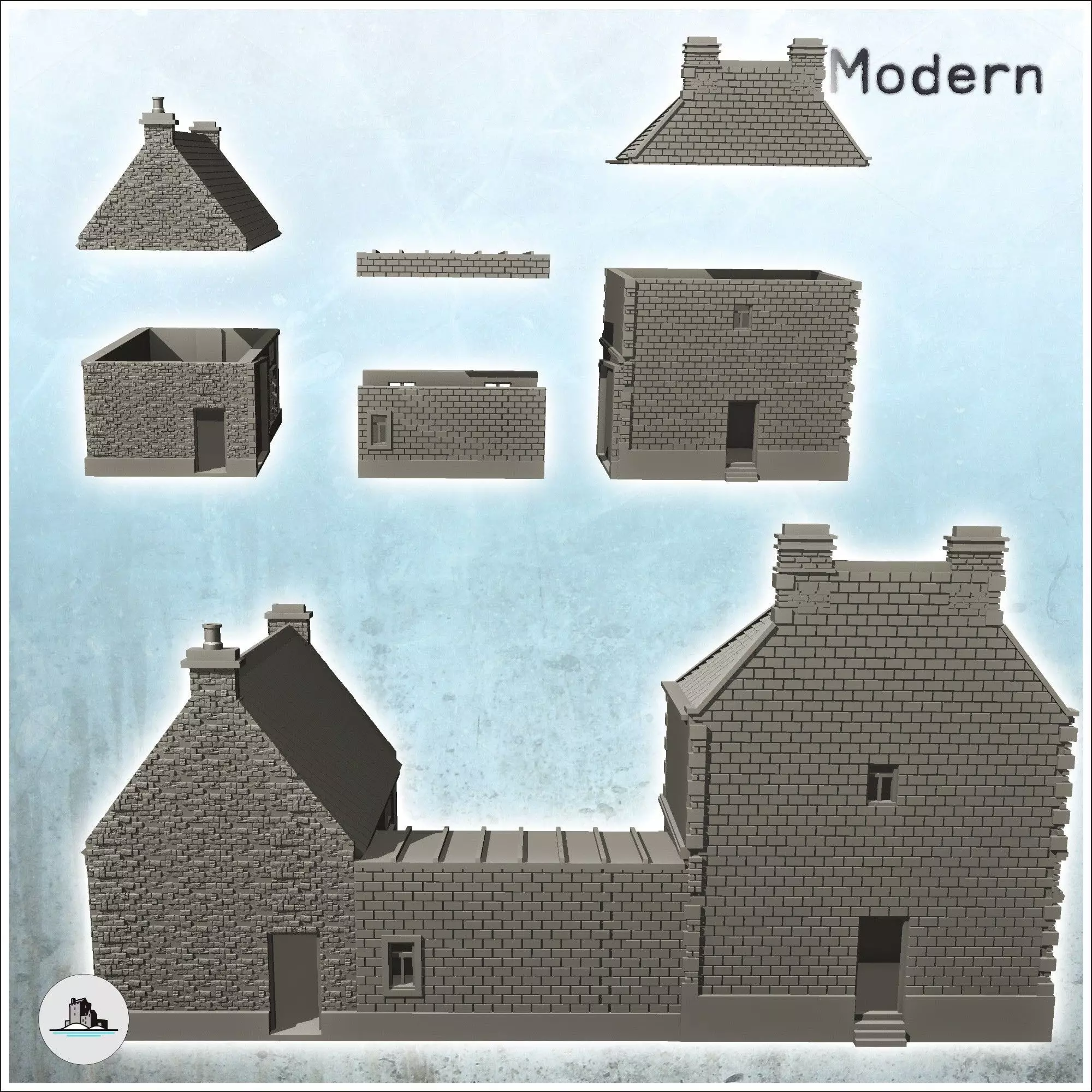 Farmhouse La Chaumiere Pegasus Bridge Normandy 8 - World War Two 3D print model_3