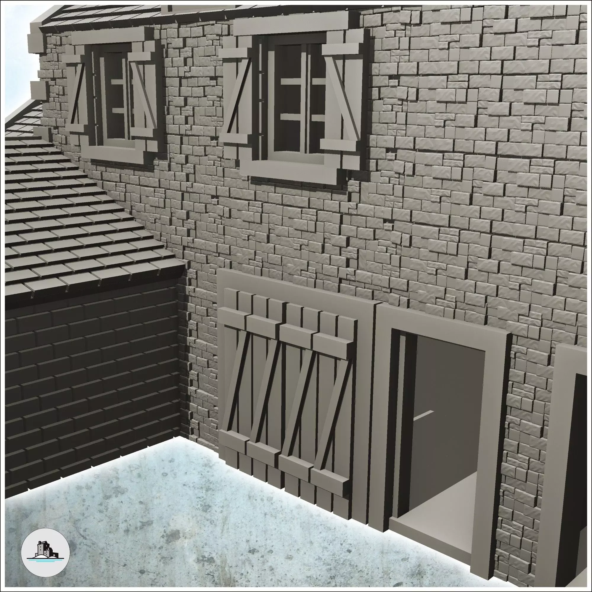 Farmhouse La Chaumiere Pegasus Bridge Normandy 9 - World War Two 3D print model_7