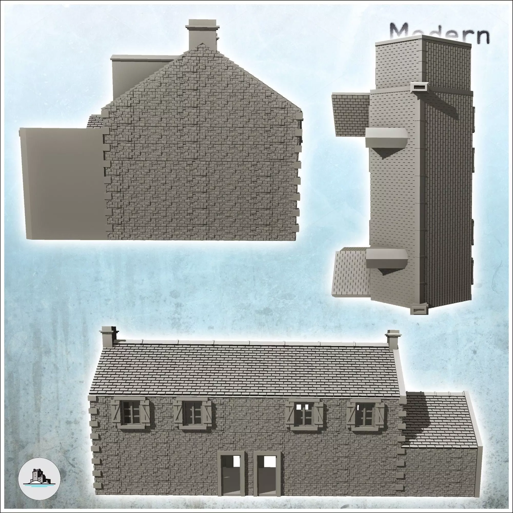 Farmhouse La Chaumiere Pegasus Bridge Normandy 9 - World War Two 3D print model_4