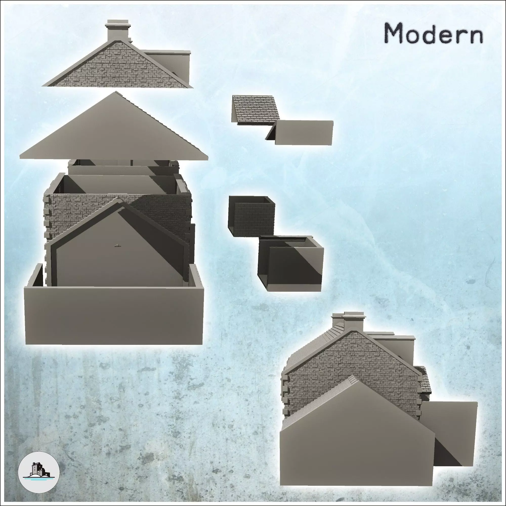 Farmhouse La Chaumiere Pegasus Bridge Normandy 9 - World War Two 3D print model_3