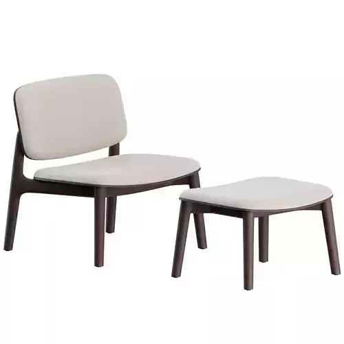 Curve Armchair Footstool by Poliform