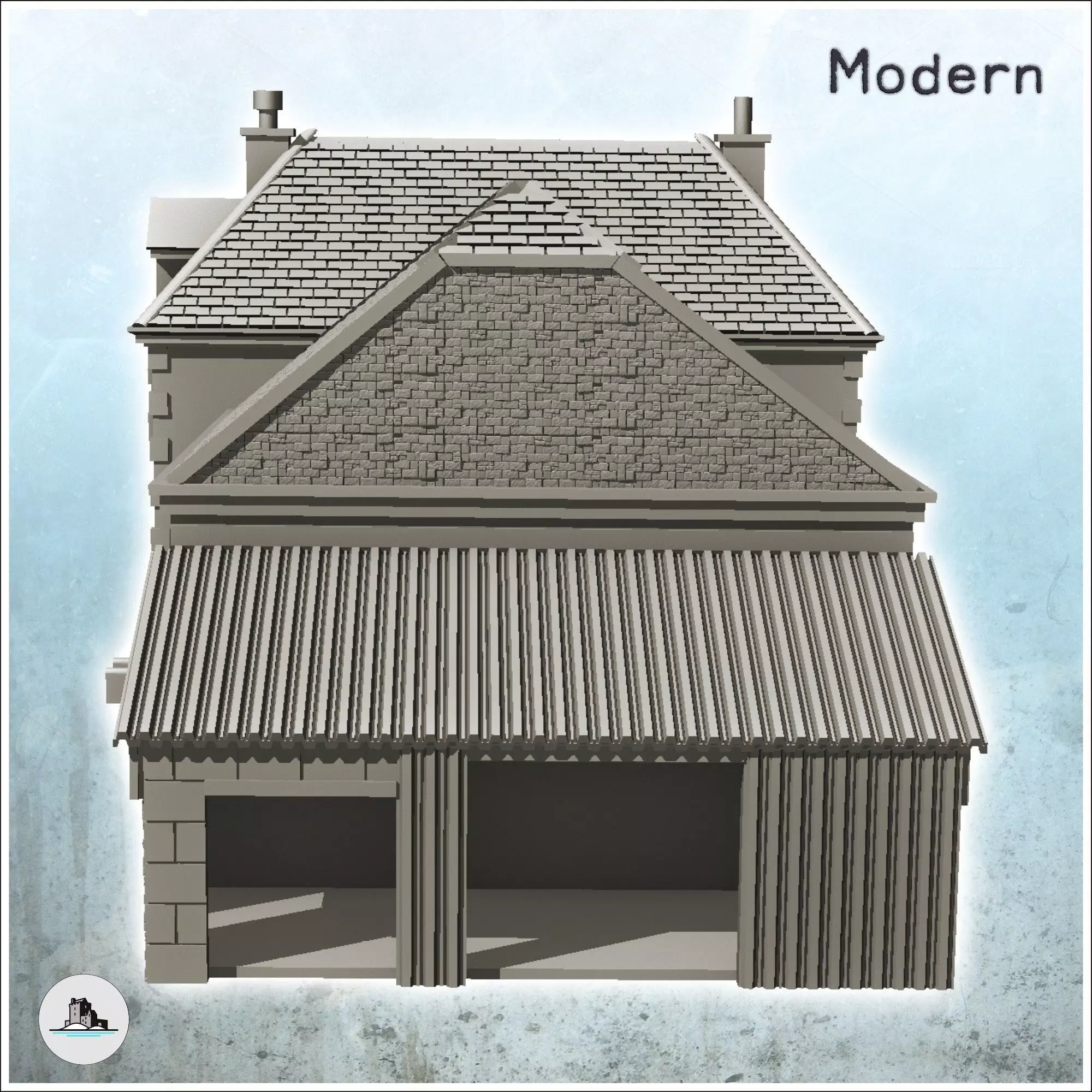 House with barn Foy Ardennes Belgium 12 - Modern WW2 WW1 World W 3D print model_3