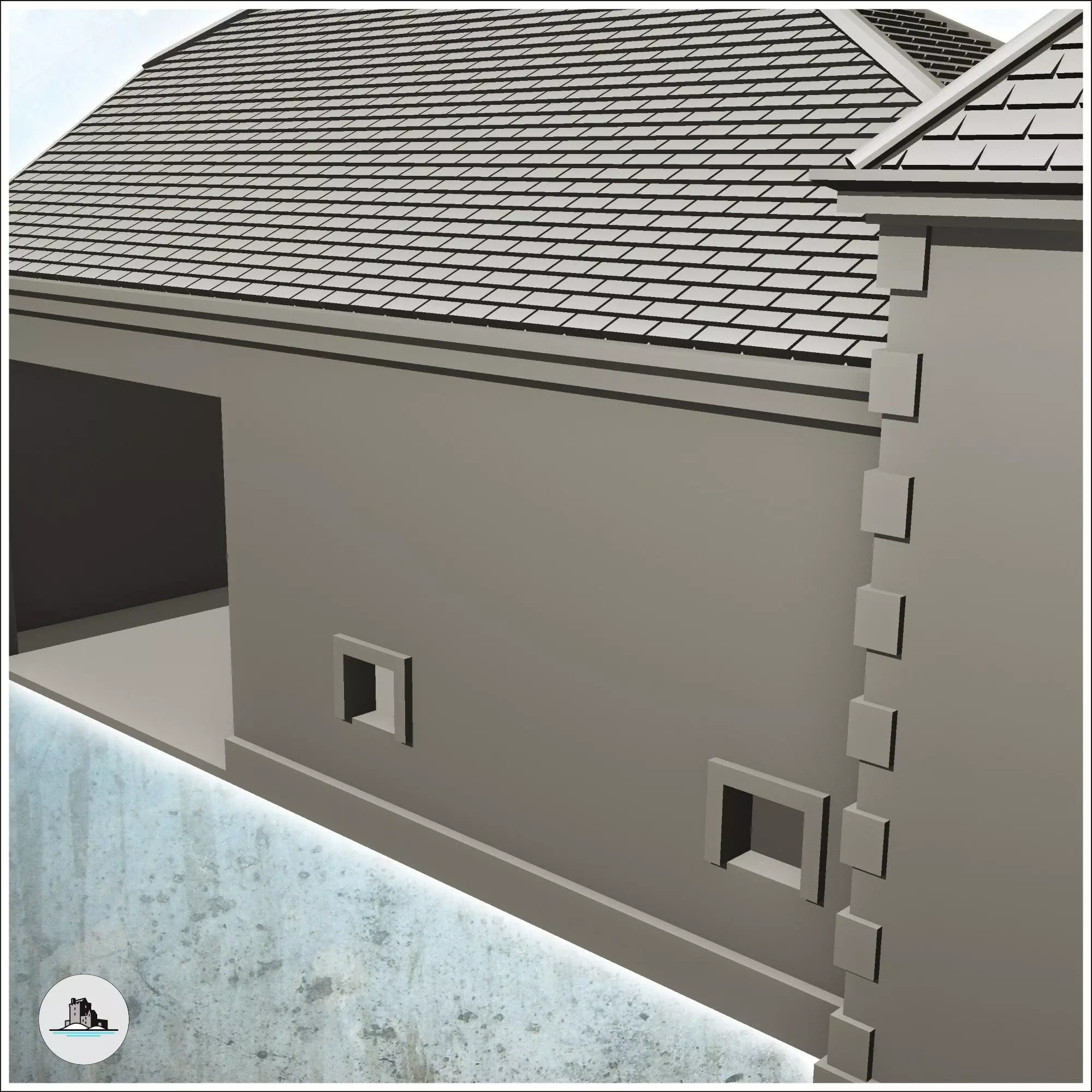 House with barn Foy Ardennes Belgium 12 - Modern WW2 WW1 World W 3D print model_6