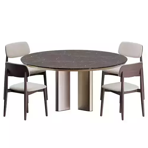 Curve Chair Adrien Table by Poliform