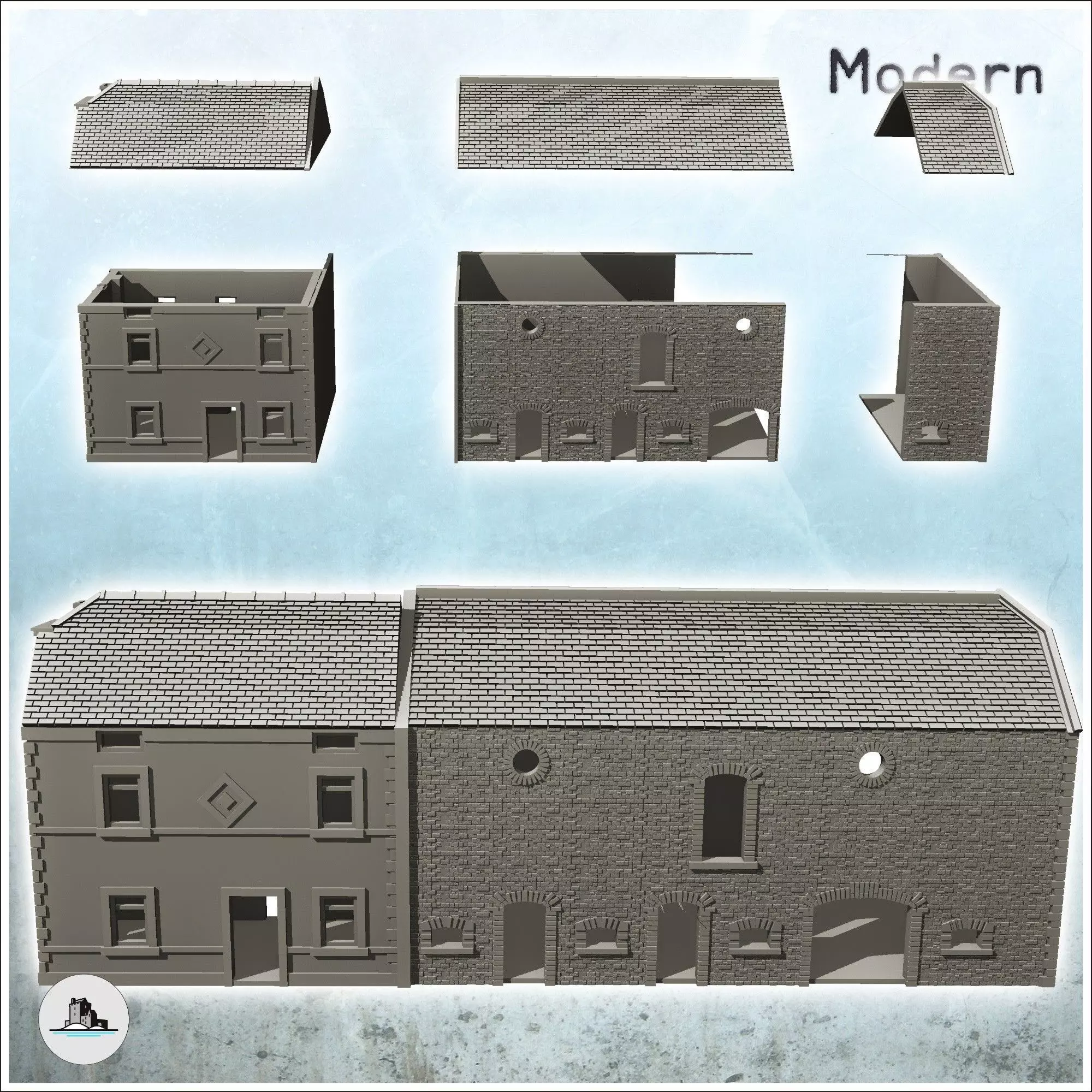 House with barn Foy Ardennes Belgium 13 - Modern WW2 WW1 World W 3D print model_2