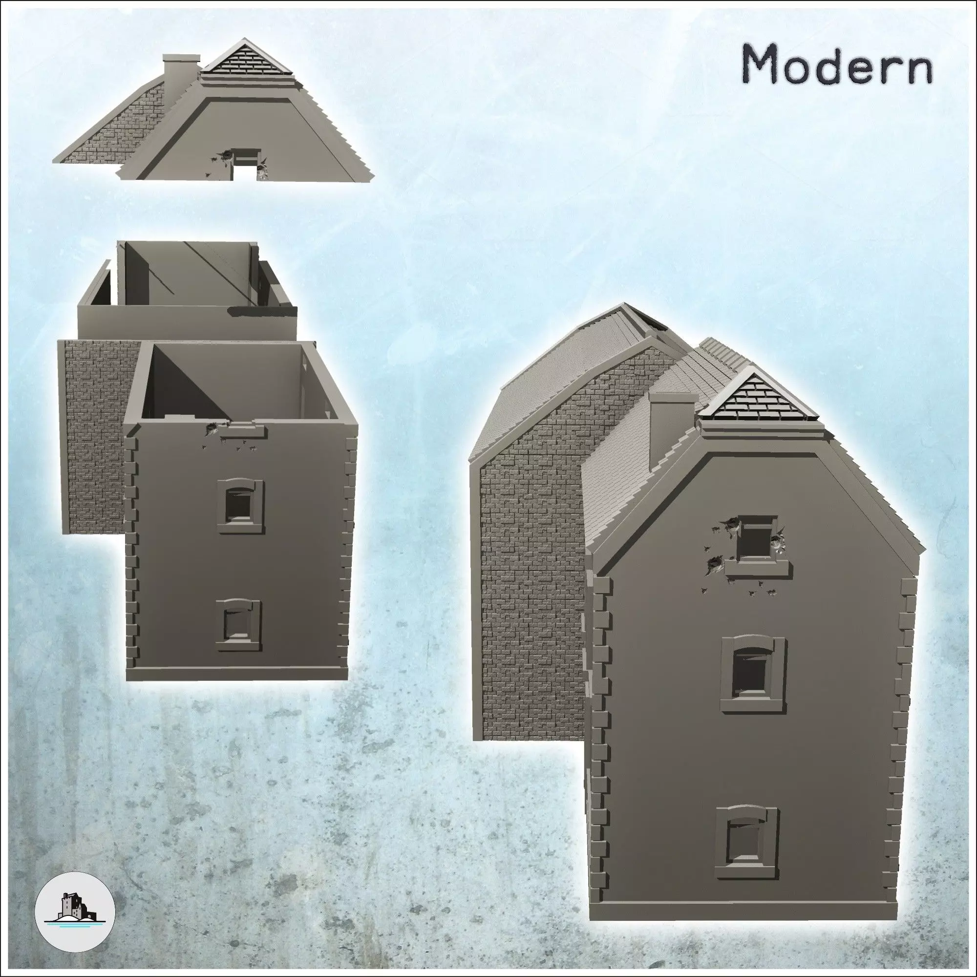 House with barn Foy Ardennes Belgium 13 - Modern WW2 WW1 World W 3D print model_3