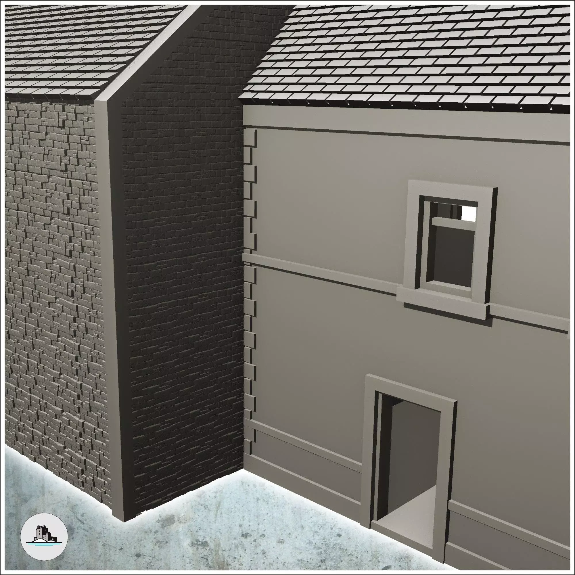 House with barn Foy Ardennes Belgium 13 - Modern WW2 WW1 World W 3D print model_5