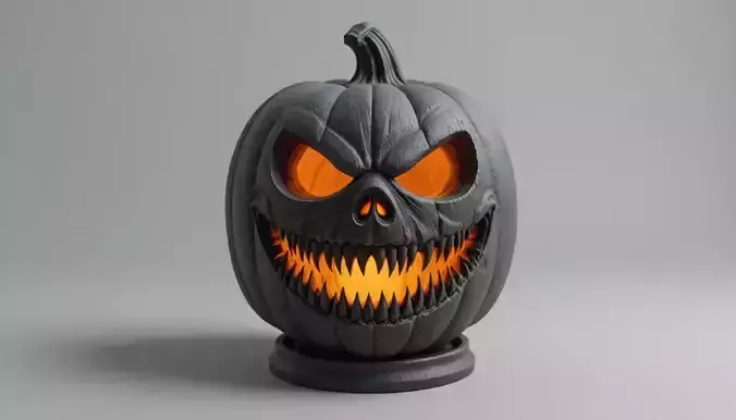 Jack-O-Lantern Pumpkin 3D Model Haunted Halloween Printable 3D print model Jack-O-Lantern Pumpkin 3D Model Haunted Halloween Printable 3D print model