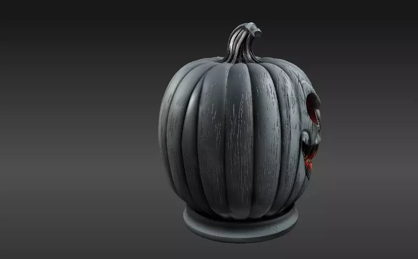 Jack-O-Lantern Pumpkin 3D Model Haunted Halloween Printable 3D print model_11