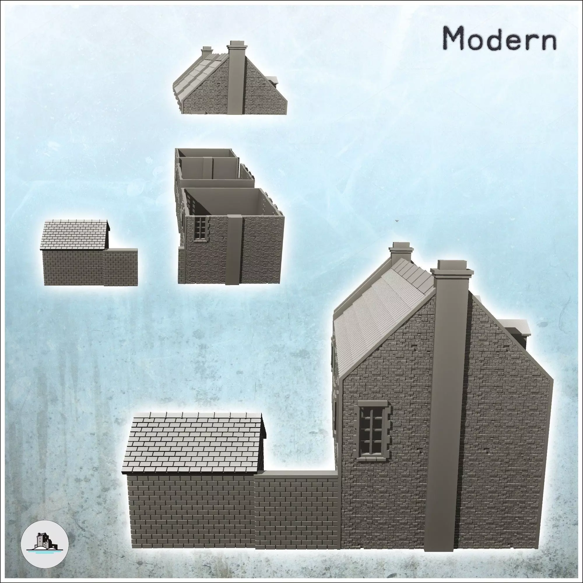 La Chaumiere farmhouse Pegasus Bridge Normandy 22 - World War Tw 3D print model_3