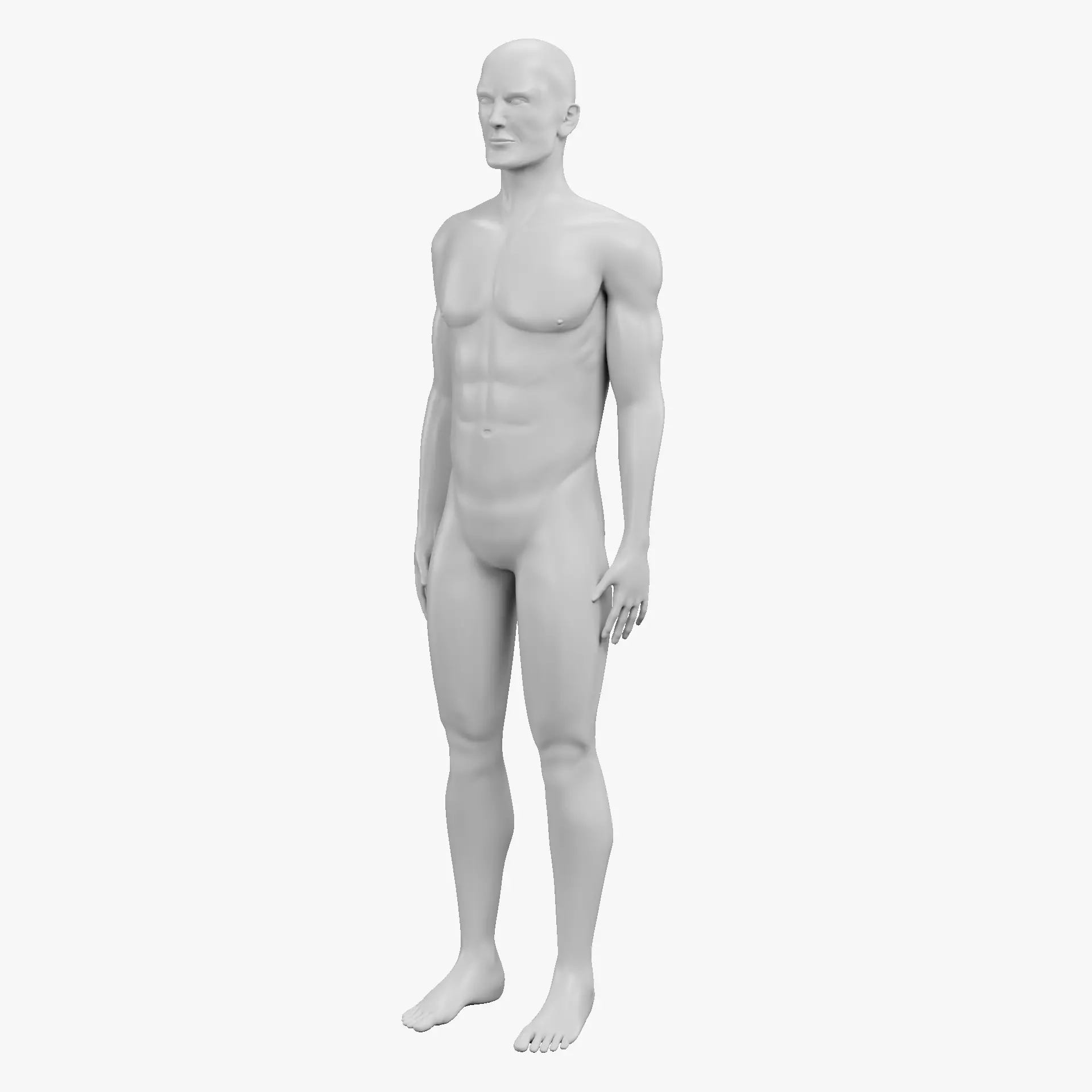 Male Dummy - Man Mannequin - Rigged Low-poly 3D model_6