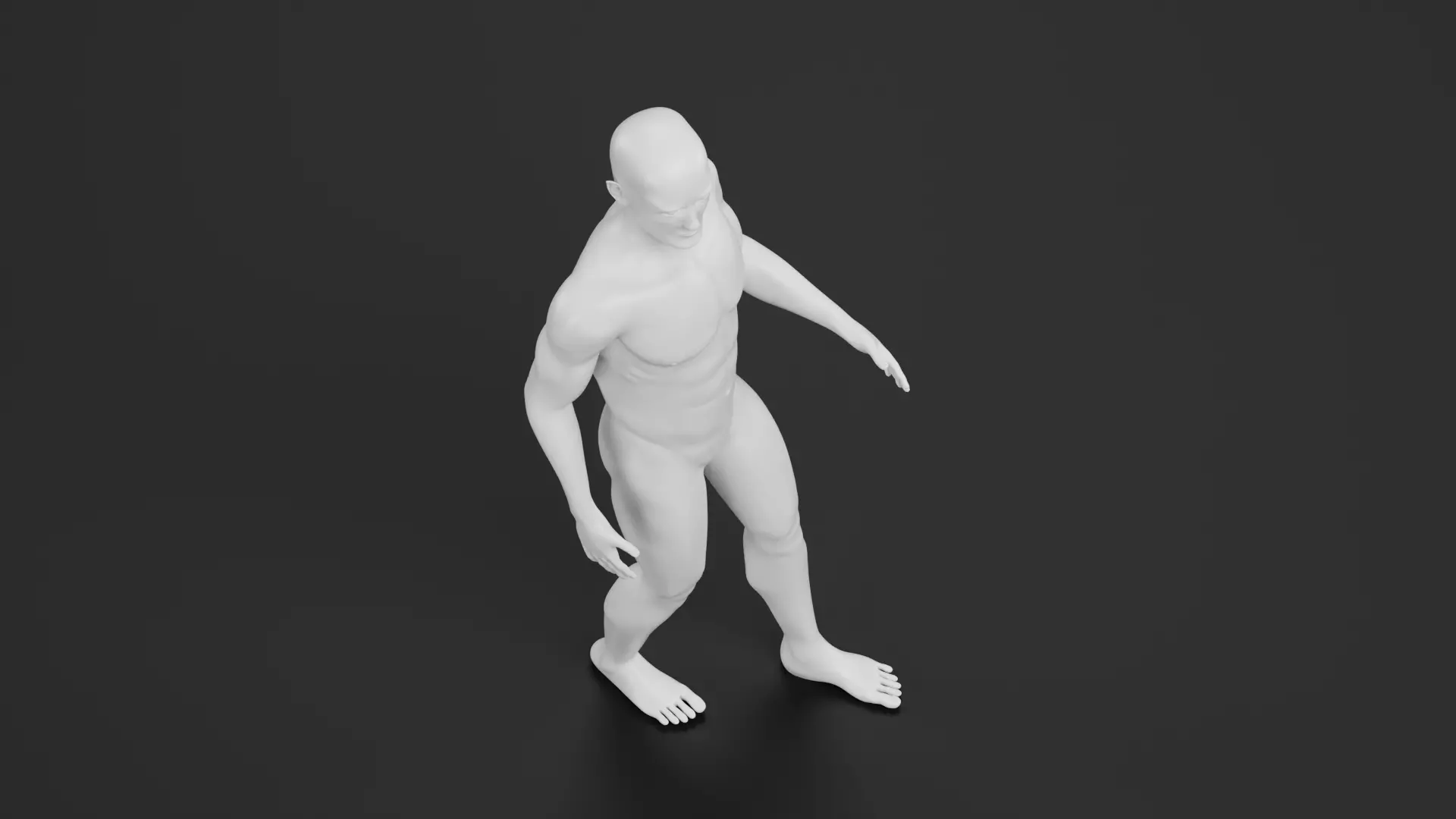 Male Dummy - Man Mannequin - Rigged Low-poly 3D model_3