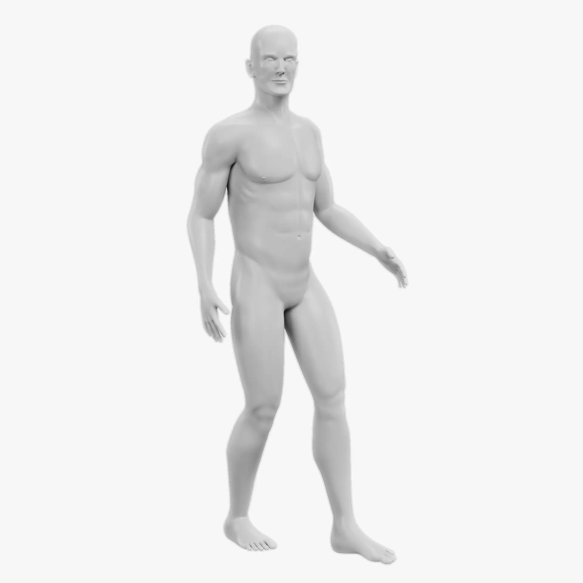 Male Dummy - Man Mannequin - Rigged Low-poly 3D model_16