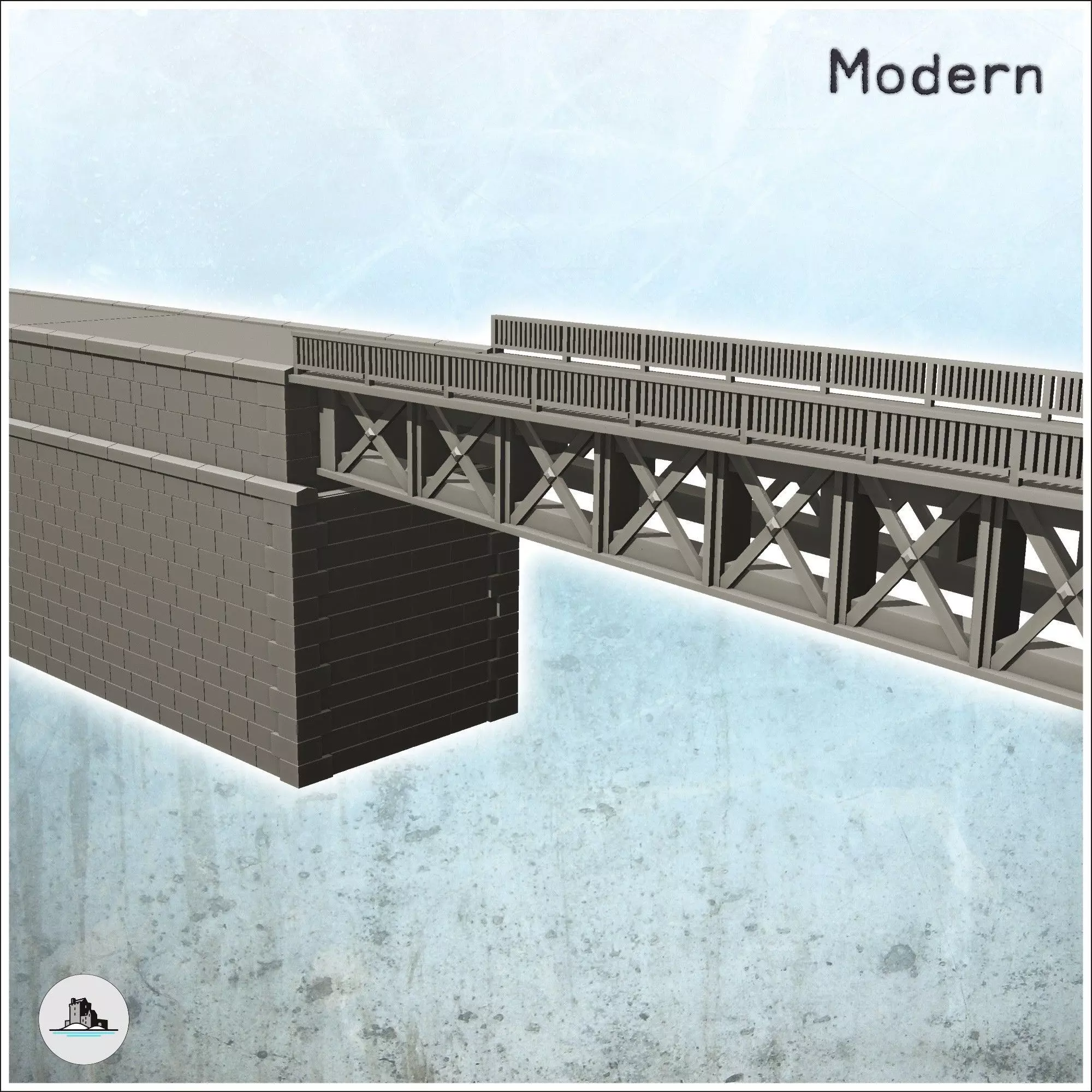 Horsa Bridge Pegasus Bridge Normandy - World War Two Second WWII 3D print model_4