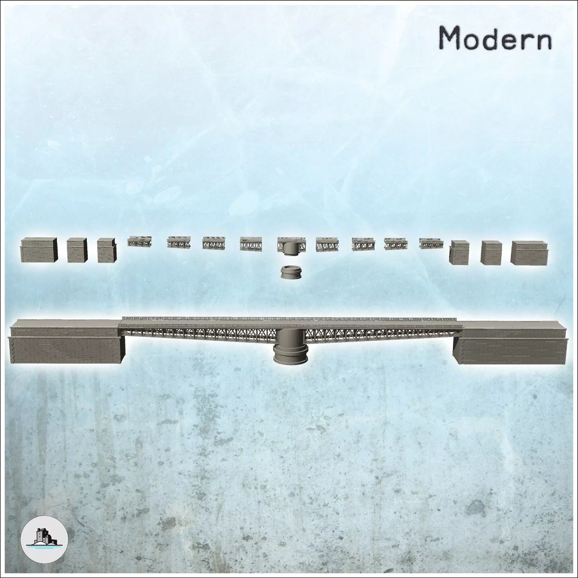 Horsa Bridge Pegasus Bridge Normandy - World War Two Second WWII 3D print model_2