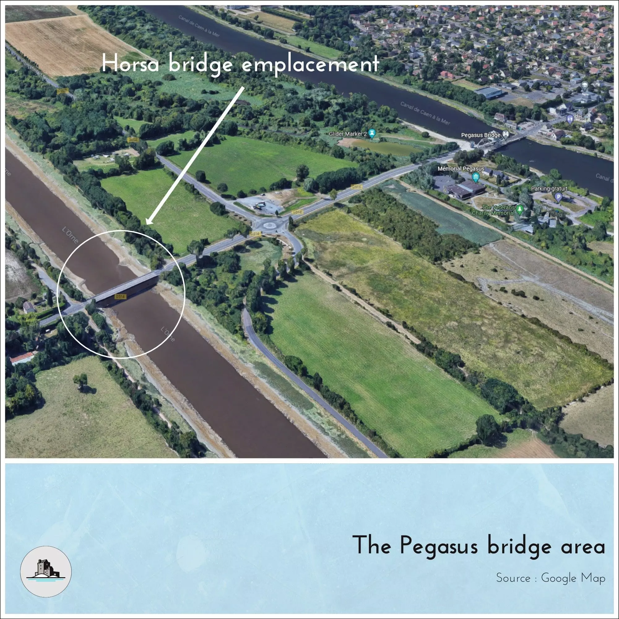 Horsa Bridge Pegasus Bridge Normandy - World War Two Second WWII 3D print model_1