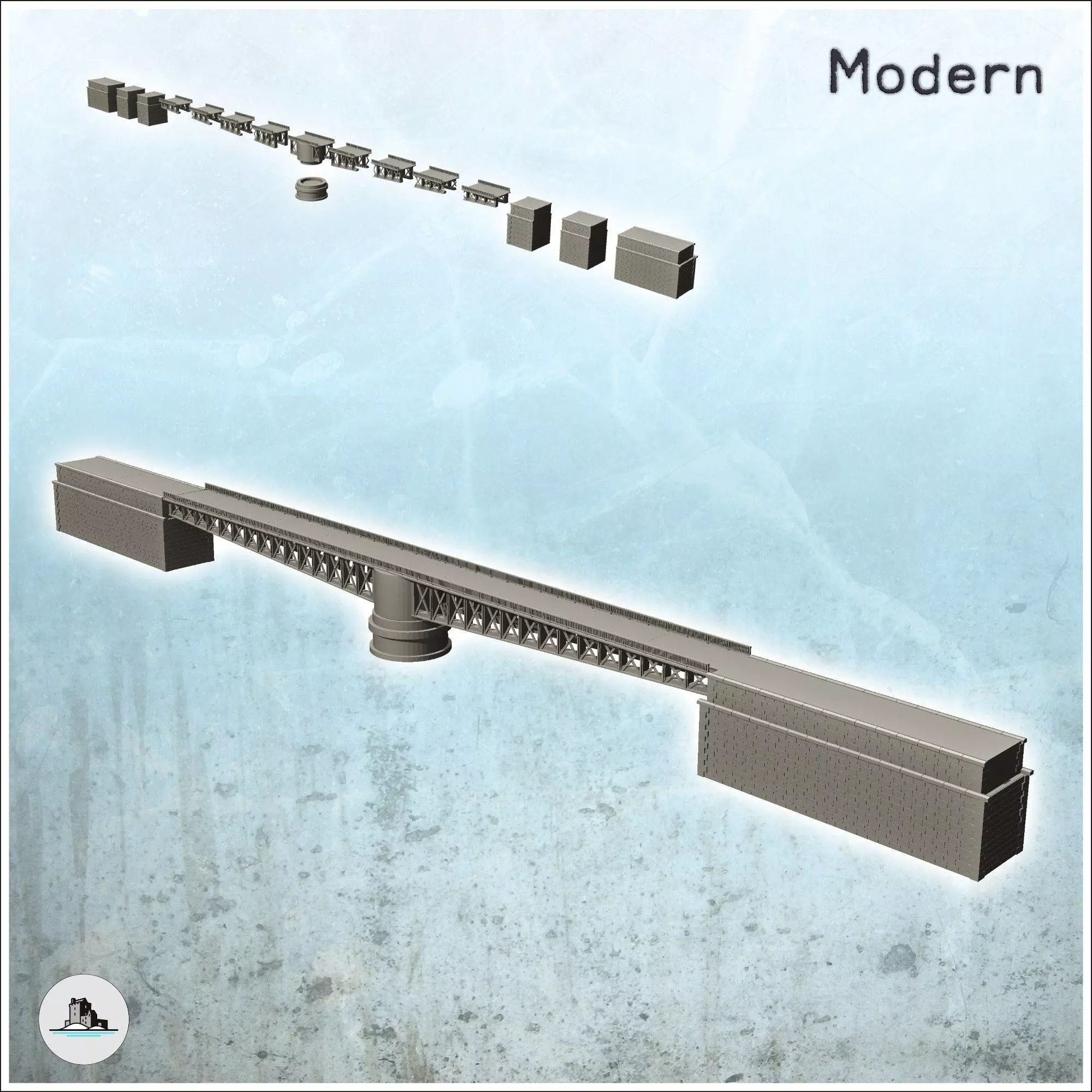 Horsa Bridge Pegasus Bridge Normandy - World War Two Second WWII 3D print model_0