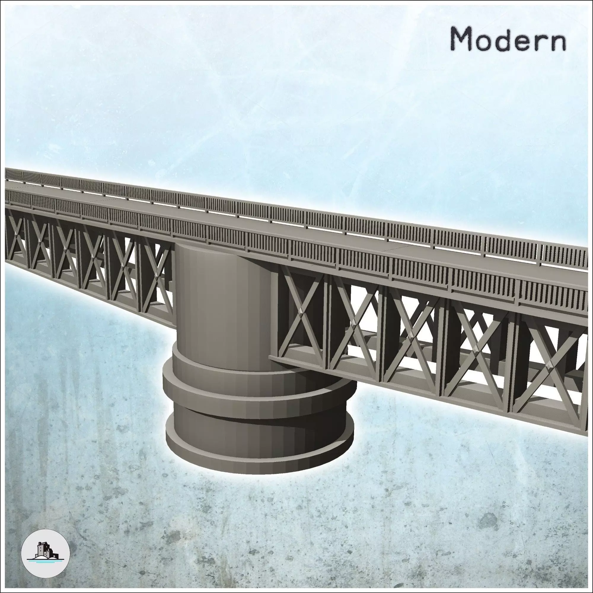 Horsa Bridge Pegasus Bridge Normandy - World War Two Second WWII 3D print model_6