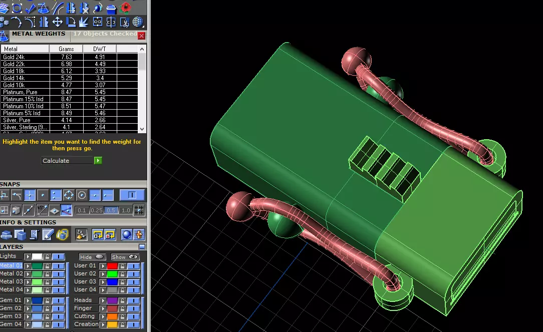  plain rectangle clasp necklace 3D print model_6