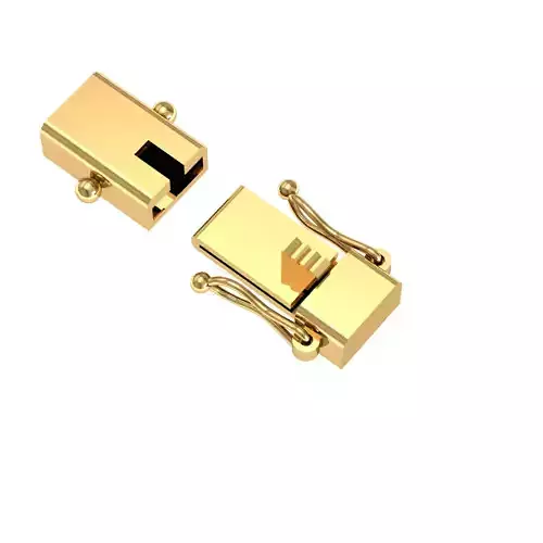  plain rectangle clasp necklace